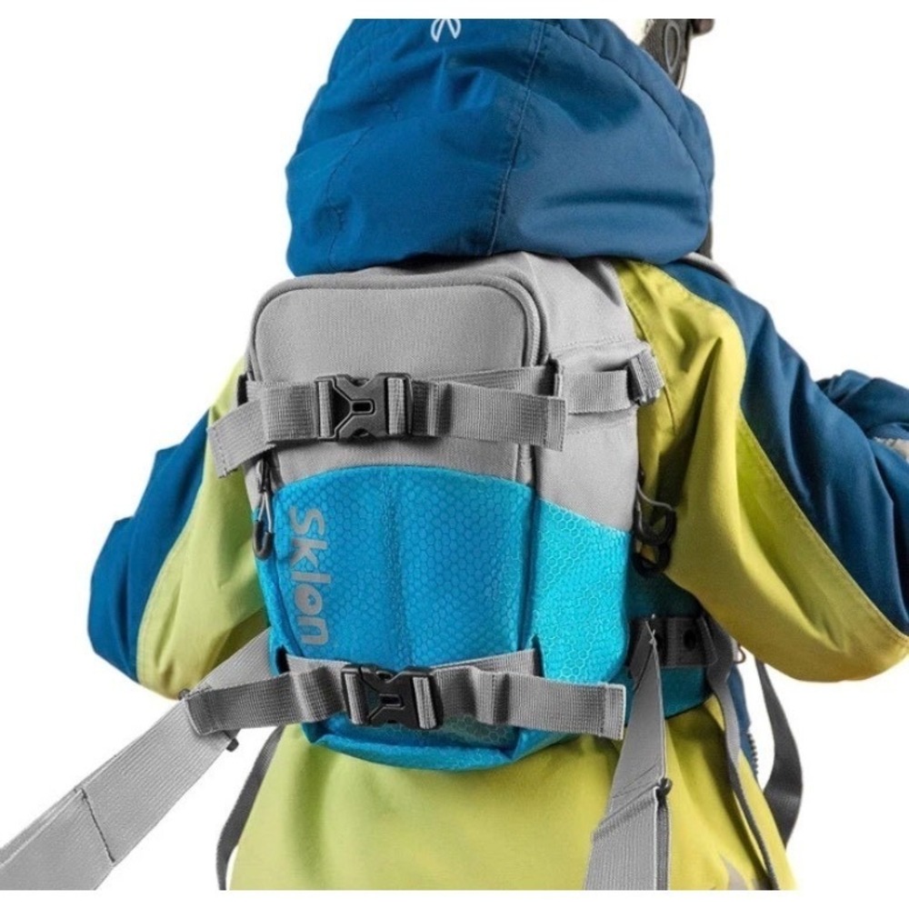 Sklon Kids Ski Snowboard Training Harness Backpack Leash Tether Gray Blue